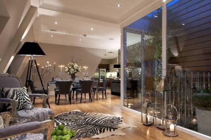 The asking rent of the penthouse in London is £25,000 a week. Thierry Cardineau for The National
