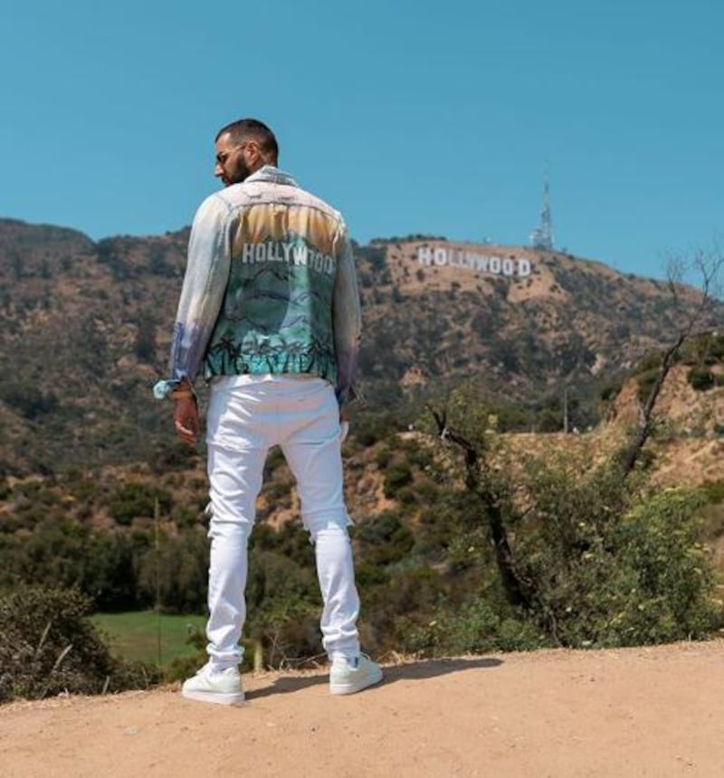 Real Madrid's Karim Benzema headed to Hollywood in Los Angeles in June. Courtesy Karim Benzema / Instagram