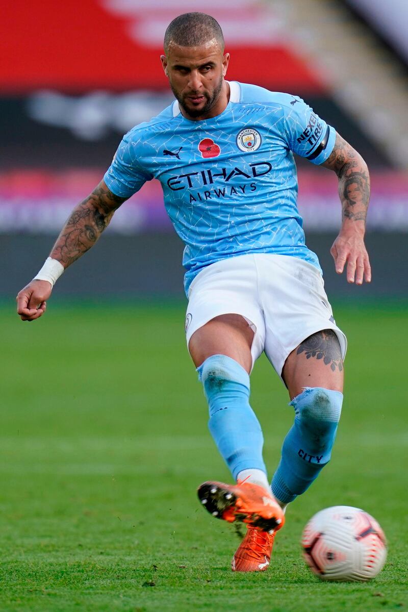 Kyle Walker – 7: Brilliant low drive from outside the area that flew into the bottom corner for the opening goal against boyhood team. Surging run down right just after the break helped set-up chance for De Bruyne. Looks in good form at the moment. AFP