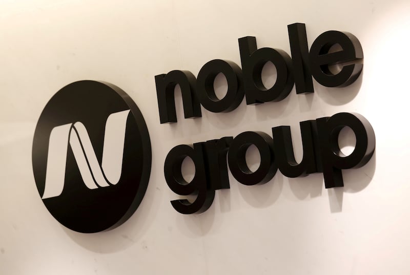 FILE PHOTO: The company logo of Noble Group is displayed at its office in Hong Kong, China January 22, 2016.    REUTERS/Bobby Yip/File Photo                      GLOBAL BUSINESS WEEK AHEAD     SEARCH GLOBAL BUSINESS 7 AUG FOR ALL IMAGES