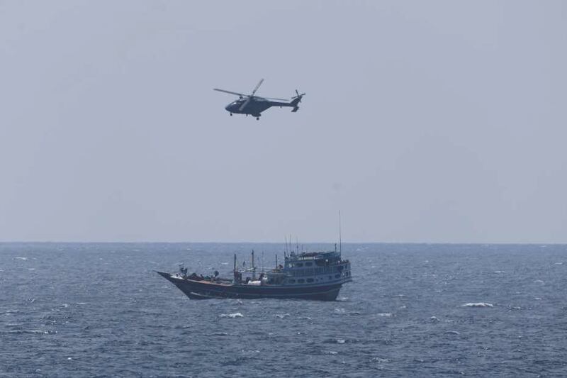 In a previous incident, India's INS Sumitra rescued 19 crew members and a ship from Somalian pirates in January. Photo: India Navy