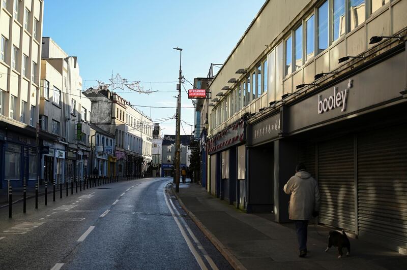 An empty city centre in Galway, Ireland. Reuters