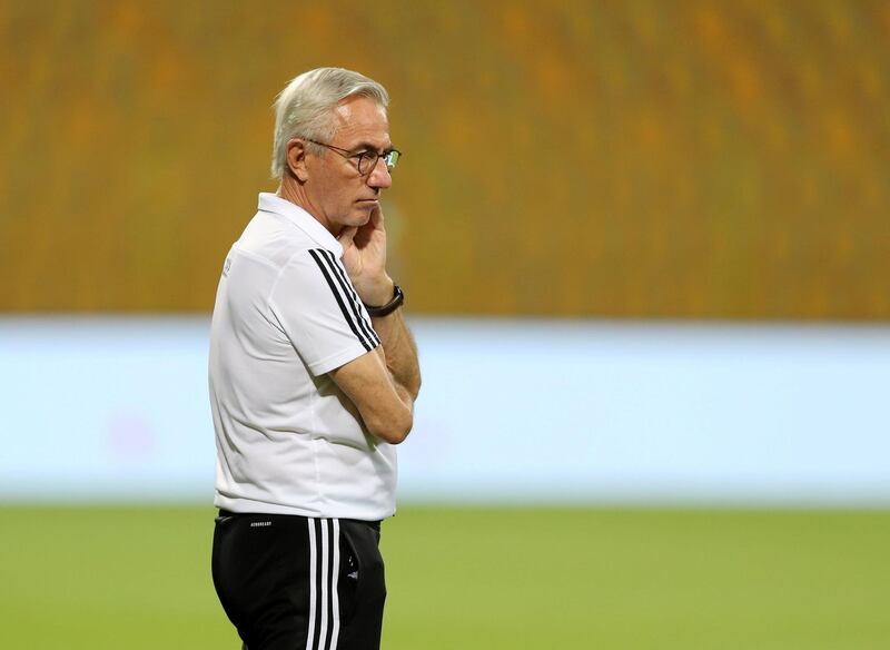 UAE manager Bert van Marwijk during the game between the UAE and Indonesia in the World cup qualifiers at the Zabeel Stadium, Dubai on June 11th, 2021. Chris Whiteoak / The National. 
Reporter: John McAuley for Sport