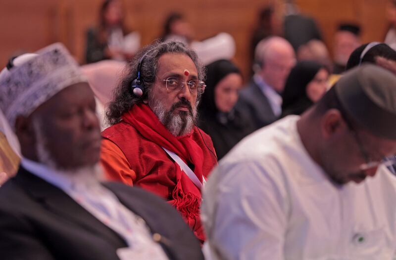 Representatives of various religions attend the interfaith Bahrain Forum for Dialogue in the capital Manama, hours before the arrival of Pope Francis. AFP