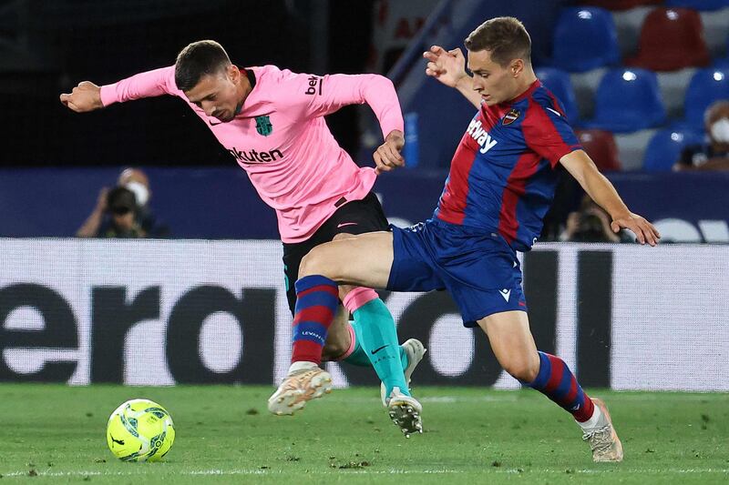 Clement Lenglet, 6 - Low left foot strike after 23 minutes was well saved. Blocked a 58th minute shot from Morales but Levante were level a minute later as Morales volleyed after more slack possession. Booked at the last, but simple passes went astray. AFP