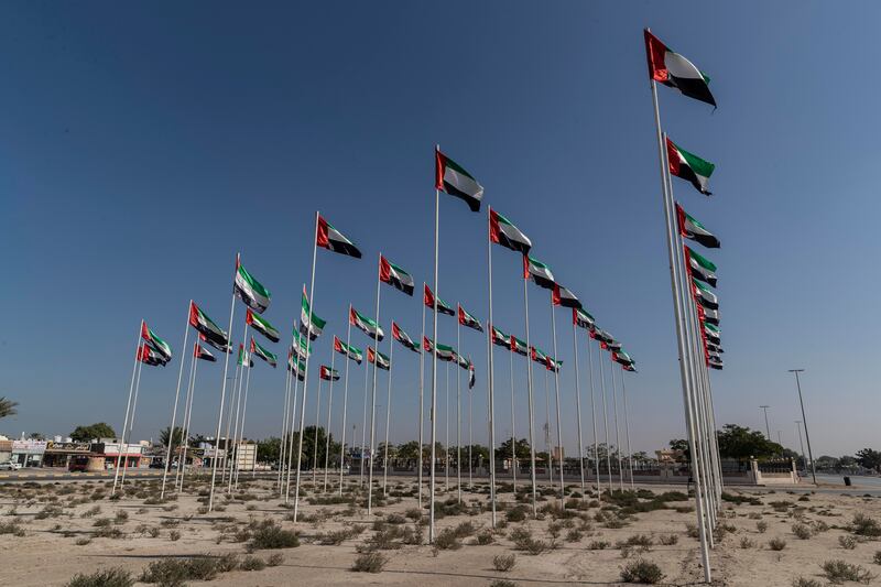 More flags in Ras Al Khaimah. Antonie Robertson / The National

