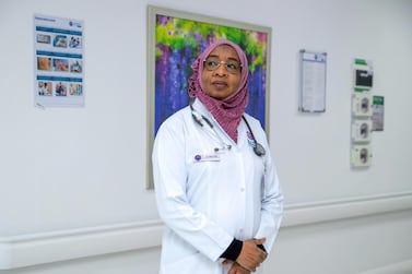 Dr Igbal Mubarak Sirag is one of the UAE doctors working on the front line of the fight against Covid-19. Victor Besa / The National