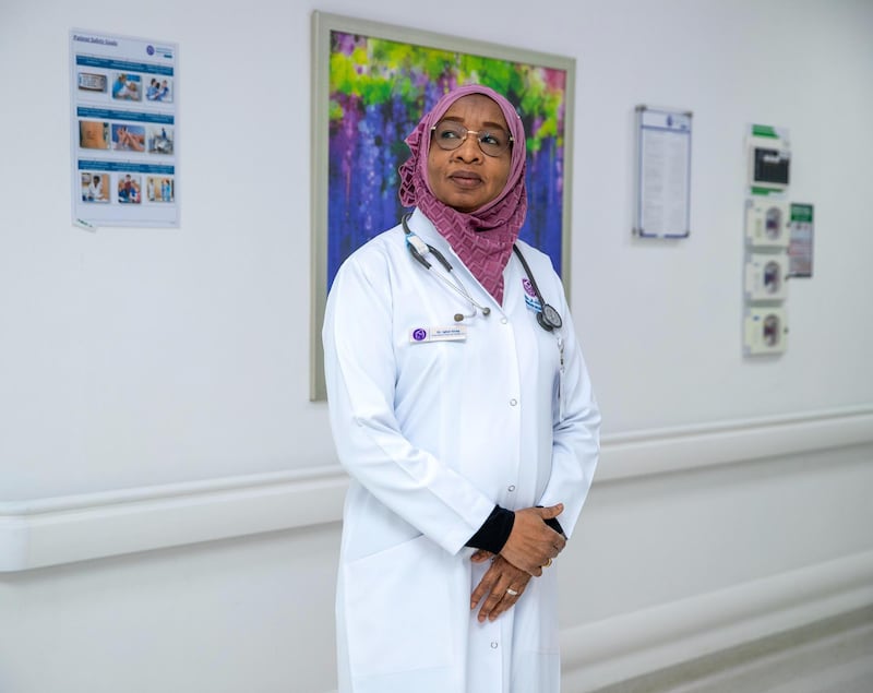 Abu Dhabi, United Arab Emirates, March 23, 2021.  ICU doctors give their view on what lessons have ben learned and what has changed one year on from Covid. 
SUBJECT NAME:  Dr. Igbal Mubarak Sirag
Victor Besa/The National
Section:  NA
Reporter:  Nick Webster