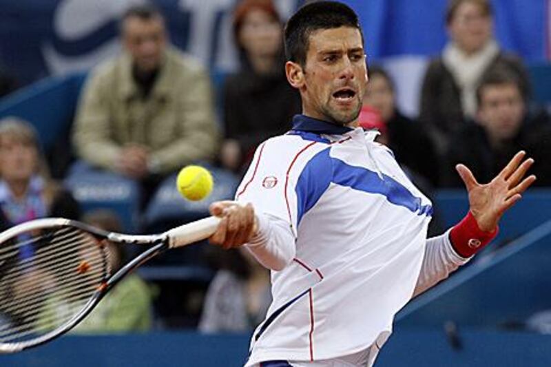 Novak Djokovic, in action on his way to winning in Belgrade on Sunday, will be looking to maintain his 100 per cent record in 2011 in Madrid this week.