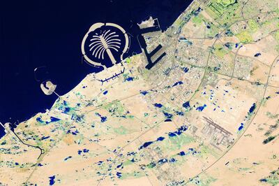Dubai pictured from a Nasa satellite on April 19. AFP