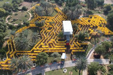 The Wonder Maze installation in Marina Mall, Abu Dhabi, took around 1,500 man hours to create. Courtesy Wonder Maze