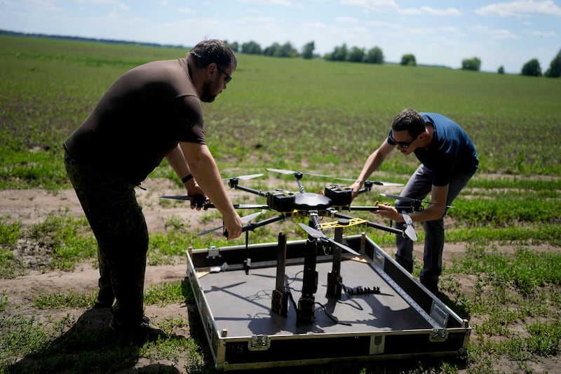 Drones bought through crowdfunding have been used extensively by Ukrainian troops during the conflict. AP