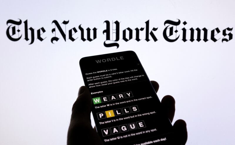 The 'New York Times' has bought the browser-based word puzzle, Wordle, for 'an undisclosed price in the low seven figures'. Reuters