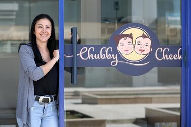 Hiba Van Dyk, owner of Chubby Cheeks Organics in Dubai, says becoming an entrepreneur was not part of her plan. Chris Whiteoak / The National