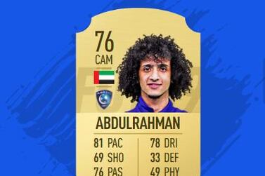 Omar Abdulrahman is in Fifa 19. Courtesy EA Sports