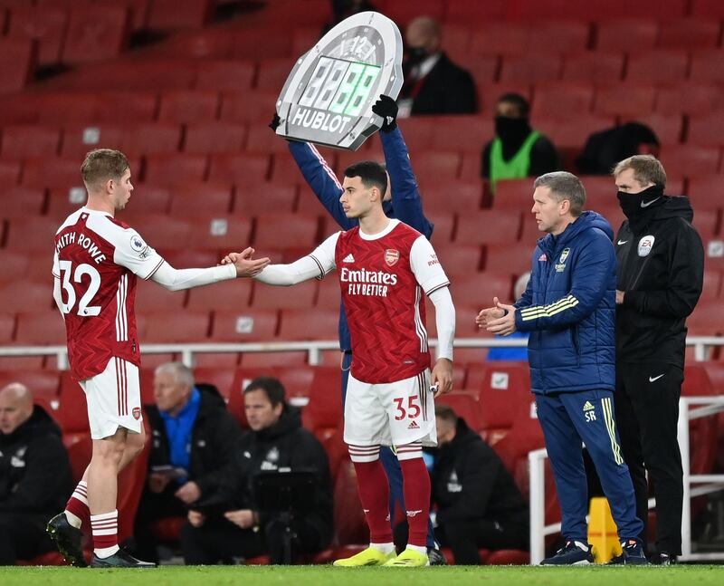 Gabriel Martinelli (Smith Rowe, 82) N/A – Struggled to get into the game but needed more time. AFP