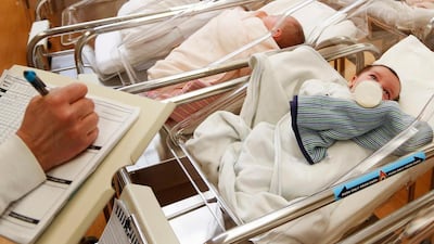 The UAE's fertility rates dropped to 1.8 births per woman from 6.6 in the early 1970s. AP