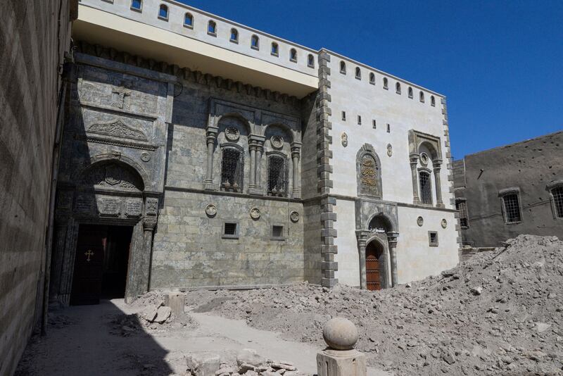 The church of Mar Tuma, which dates back to the 19th century, was used by ISIS as a prison or a court. AFP