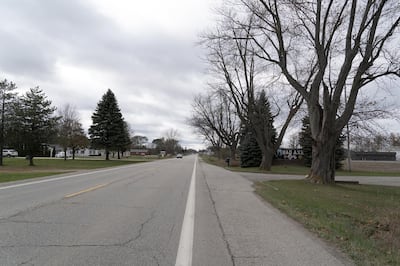 The main strip of Bad Axe, Michigan, a town of just over 3,000 people. Willy Lowry for The National