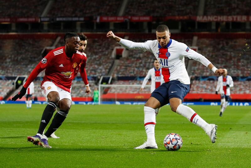 Aaron Wan Bissaka - 6. Plenty to do against Kylian Mbappe. Superb positioning when chasing a Neymar and Mbappe counter attack. Reuters