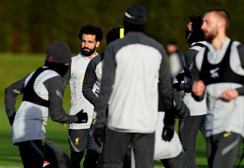 Liverpool's Mohamed Salah looks on. PA