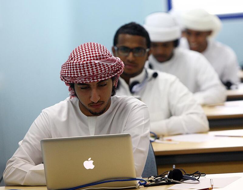 Online learning will be on offer to 60,000 Abu Dhabi government employees. Satish Kumar / The National