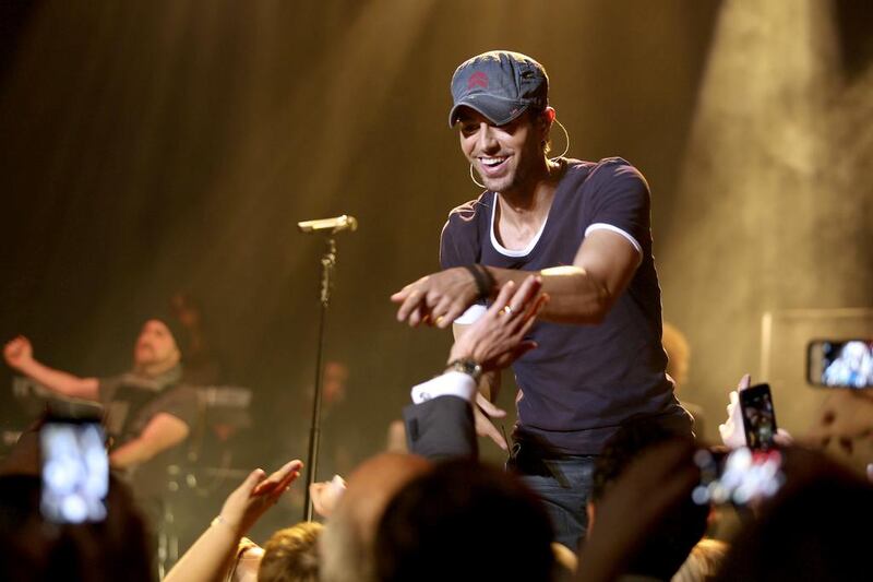 Enrique Iglesias charmed the crowd gathered for a gala dinner at the Wang Theatre  to celebrate Emirates Airline’s inaugural flight to Boston. Courtesy Emirates Airline