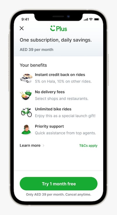 Dubai, UAE - 5th of April 2021: Careem announced the launch of “Careem Plus”, a paid loyalty programme for users with benefits across all services. Helping our users get even more value for their money, the Careem Plus programme will cost a monthly fee of AED 39.