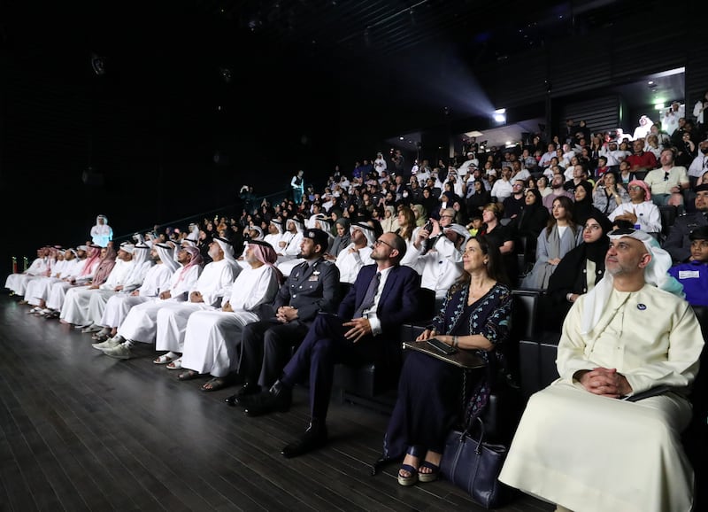 The auditorium was packed for the call from Louvre, Abu Dhabi. 