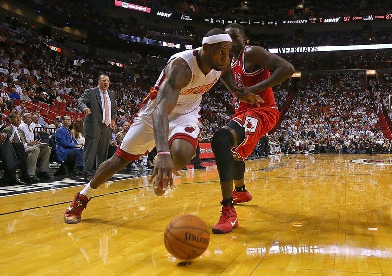 LeBron James, the 2013 NBA MVP, added eight assist and six rebounds to 17 points on Tuesday night. Mike Ehrmann / Getty Images / AFP