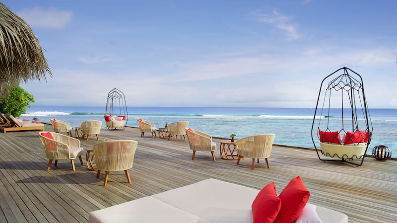 Dhoni Bar provides endless ocean views and an array of refreshing beverages