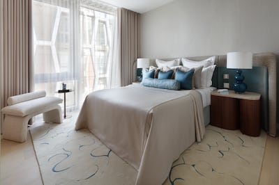 Design firm Oliver Burns Studio says almost all, with the exception of one, of the big pieces of furniture in the apartment are custom-made. Photo: Northacre