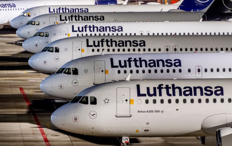 Frankfurt airport. A union has called on Lufthansa ground staff at seven German airports to walk off the job for a day on Tuesday. AP