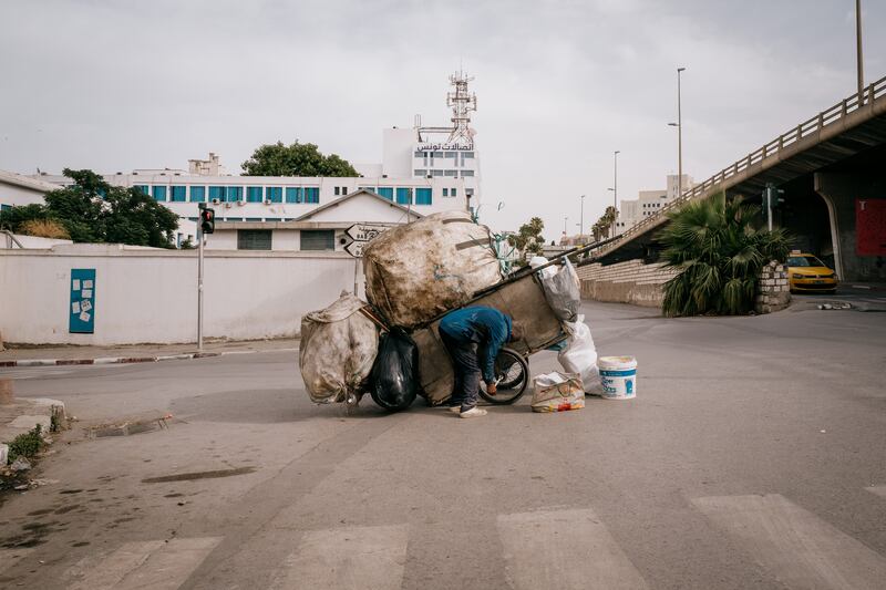 Rubbish collectors, or barbecha, are the country's primary engine for recycling consumer-level plastic, as no household recycling programme exists. Government recycling centres pay $0.25 per kilo of plastic while private recycling firms pay $0.43 per kilo.  All photos: Erin Clare Brown / The National