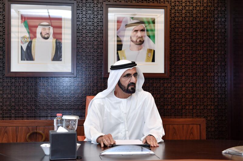Sheikh Mohammed bin Rashid at the Executive Council meeting. Courtesy Wam