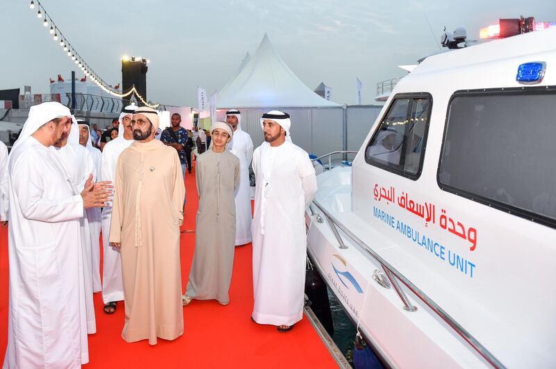 Sheikh Mohammed bin Rashid Al Maktoum, Vice President, Prime Minister and Ruler of Dubai,
visited today the 27th edition Dubai International Boat Show, being held in Dubai Canal. Wam