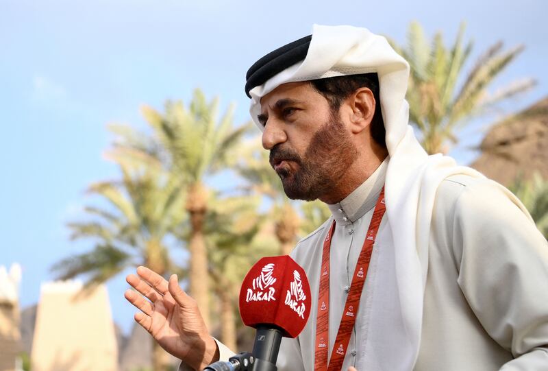 President of the International Automobile Federation (FIA) Mohammed ben Sulayem. AFP