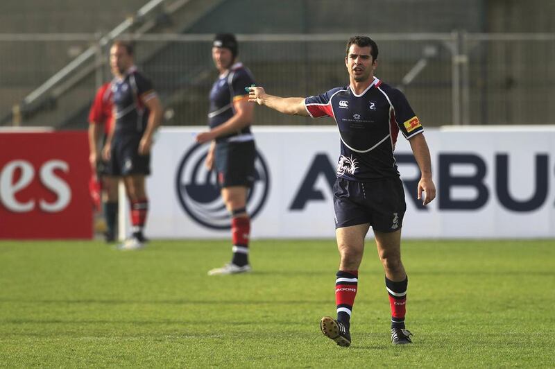 Taif Al Delamie in action for the Jebel Ali Dragons. Sarah Dea / The National