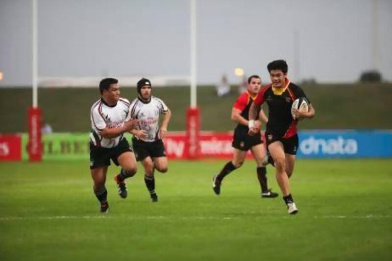 The UAE team did most of the chasing against Belgium at The Sevens.