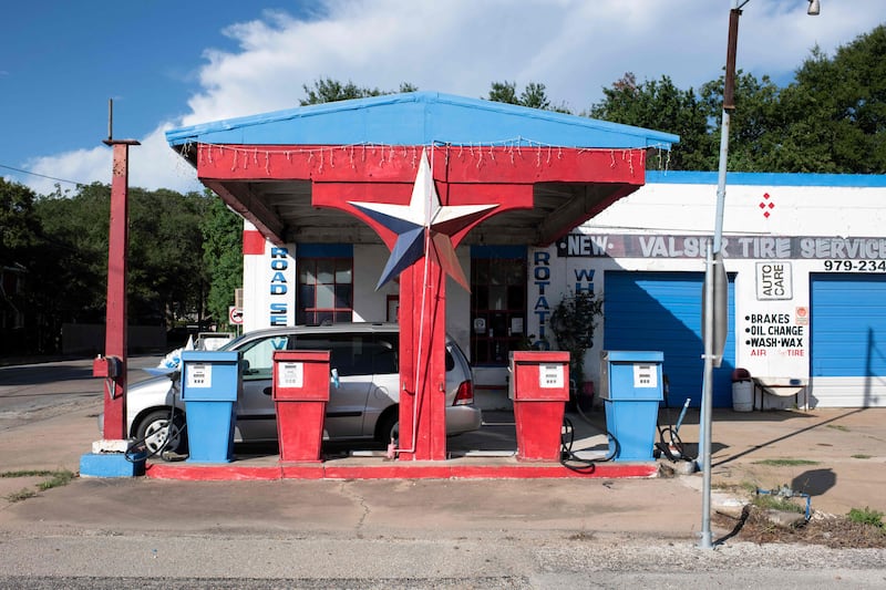 A petrol pump in Eagle Lake, Texas, US.