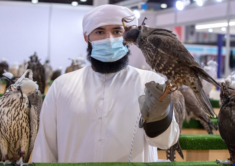 Al Andalus Falcons stall at Adihex. Victor Besa / The National