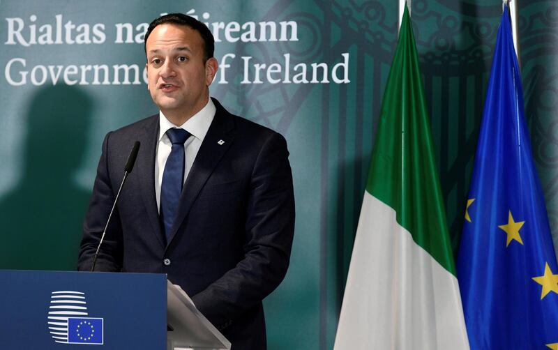FILE PHOTO: Ireland's Prime Minister (Taoiseach) and Defence Minister Leo Varadkar attends a news conference after a European Union leaders summit in Brussels, Belgium December 14, 2018. REUTERS/Piroschka Van De Wouw/File Photo