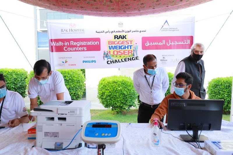 Residents register for the Ras Al Khaimah Biggest Weight Loser Challenge at RAK Hospital. Photo: Supplied