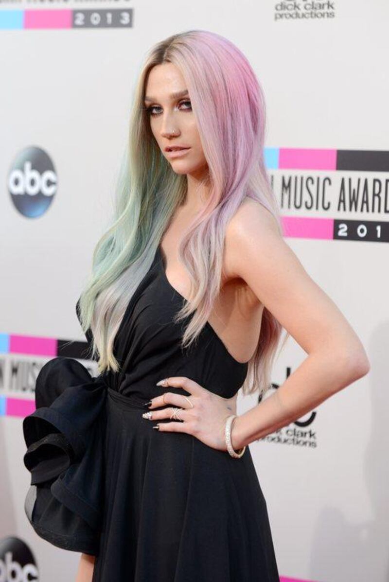 Ke$ha arrives at the American Music Awards. Jordan Strauss / Invision / AP