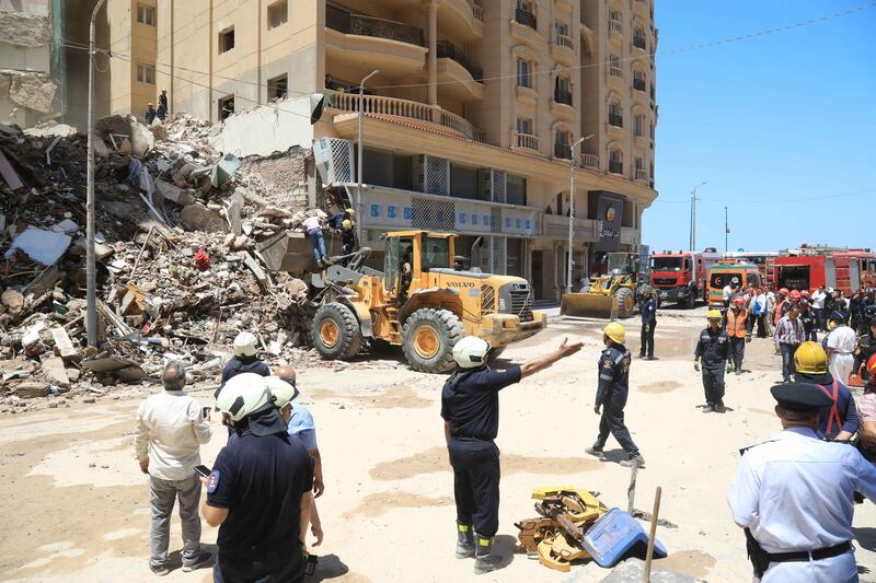 It is thought the building was being used by holidaymakers in Alexandria. EPA