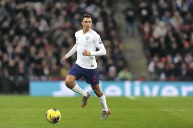 LONDON, ENGLAND - NOVEMBER 14: England's Trent Alexander-Arnold during the UEFA Euro 2020 qualifier between England and Montenegro at Wembley Stadium on November 14, 2019 in London, England. (Photo by Rob Newell - CameraSport via Getty Images)