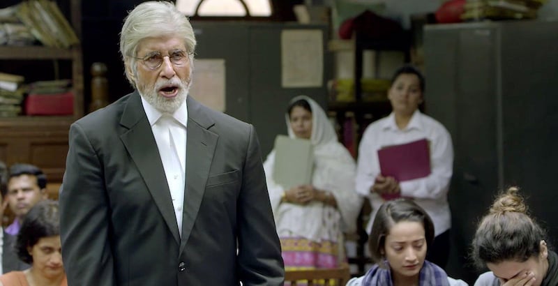 Amitabh Bachchan in a scene from the Bollywood movie 'Pink'.Courtesy Rashmi Sharma Telefilms Limited *** Local Caption ***  al16se-pink.jpg