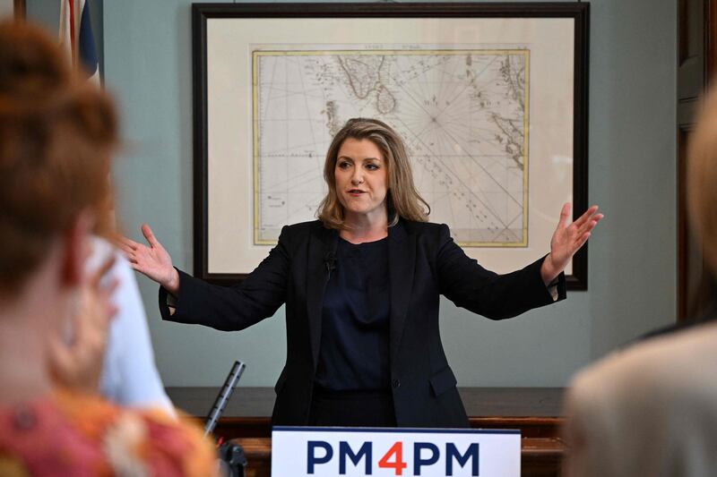 British Trade Secretary Penny Mordaunt is one of the candidates in the race to replace Boris Johnson as British Prime Minister. AFP
