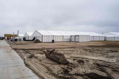 An emergency shelter has opened for refugees in Zoutkamp, the Netherlands, which can accommodate 700 people. AFP