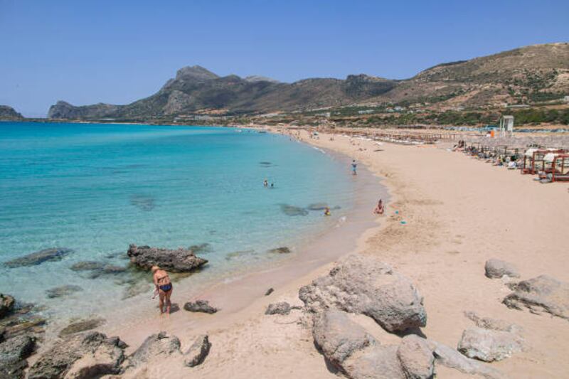 7. Falassarna beach in Crete is part of one of the Greek island's best coastlines. Photo: Nicolas Economou / NurPhoto via Getty Images